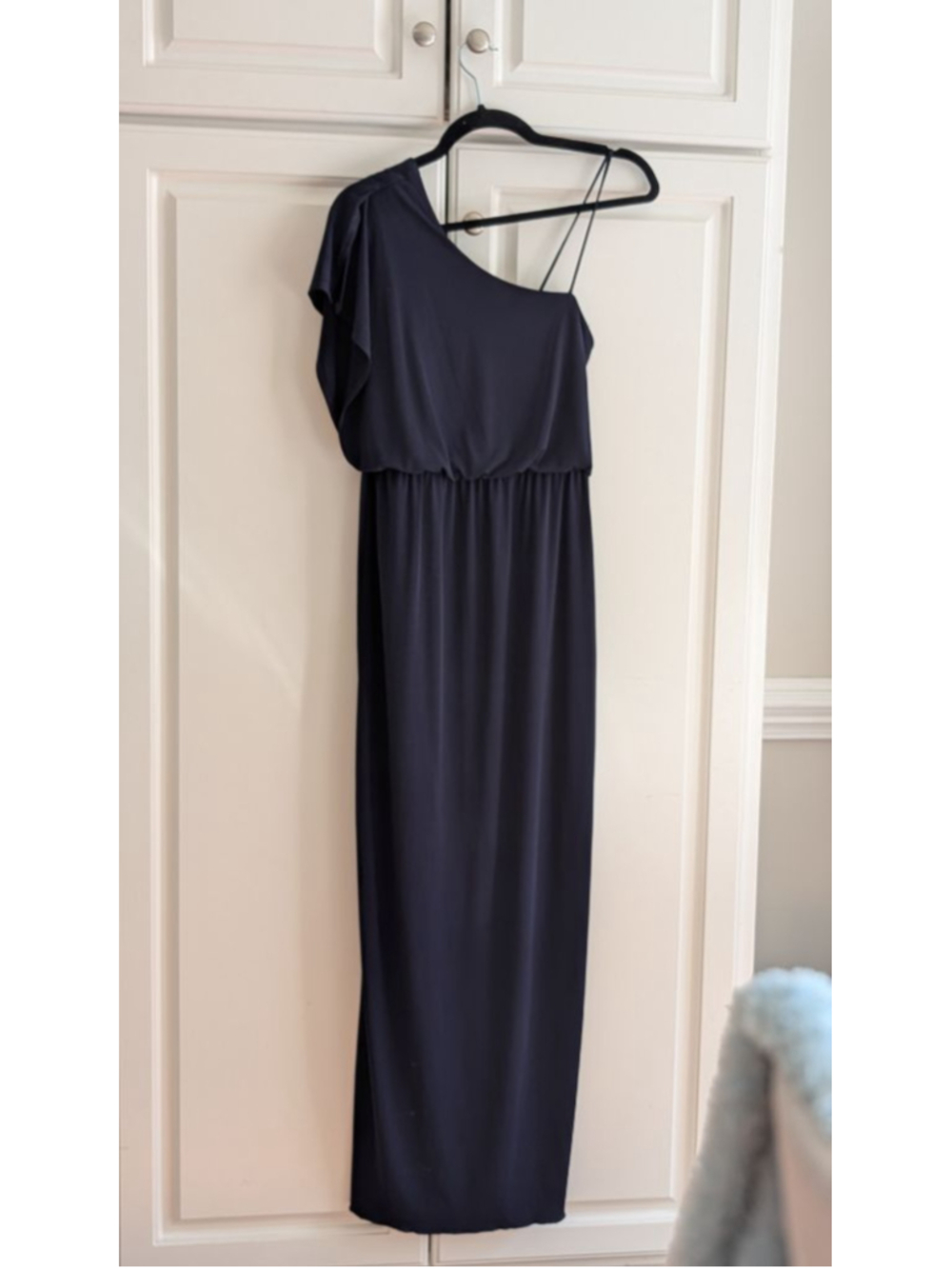Women's Sweet Storm Navy One Shoulder Maxi Dress M